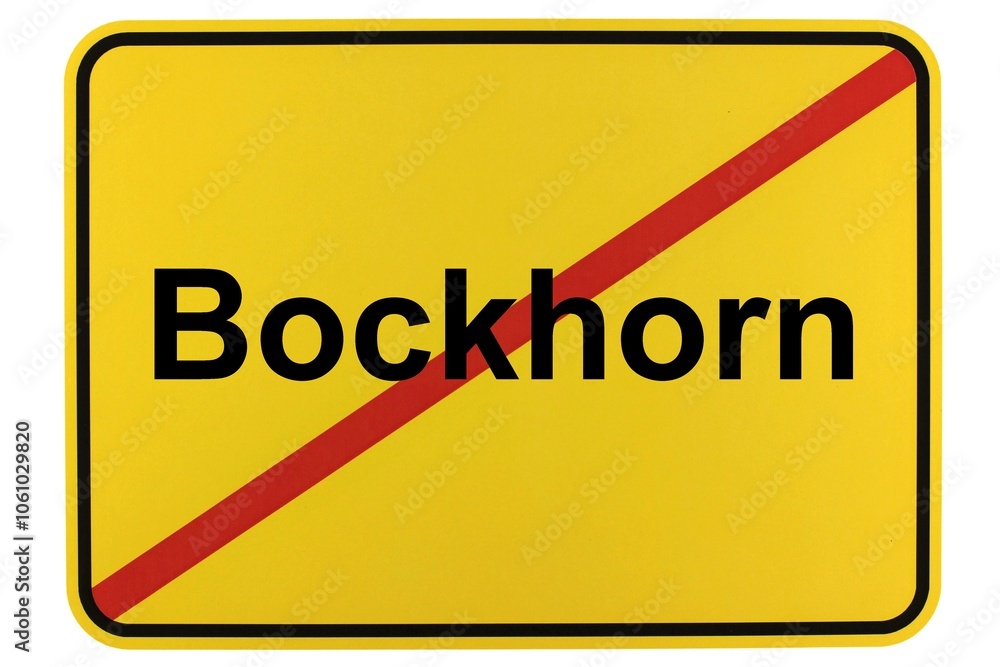 Illustration eines Ortsschildes der Gemeinde Bockhorn in Niedersachsen Illustration eines Ortsschildes der Gemeinde Bockhorn in Niedersachsen