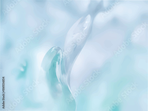 a soft, transparent, blue-toned liquid texture abstract background