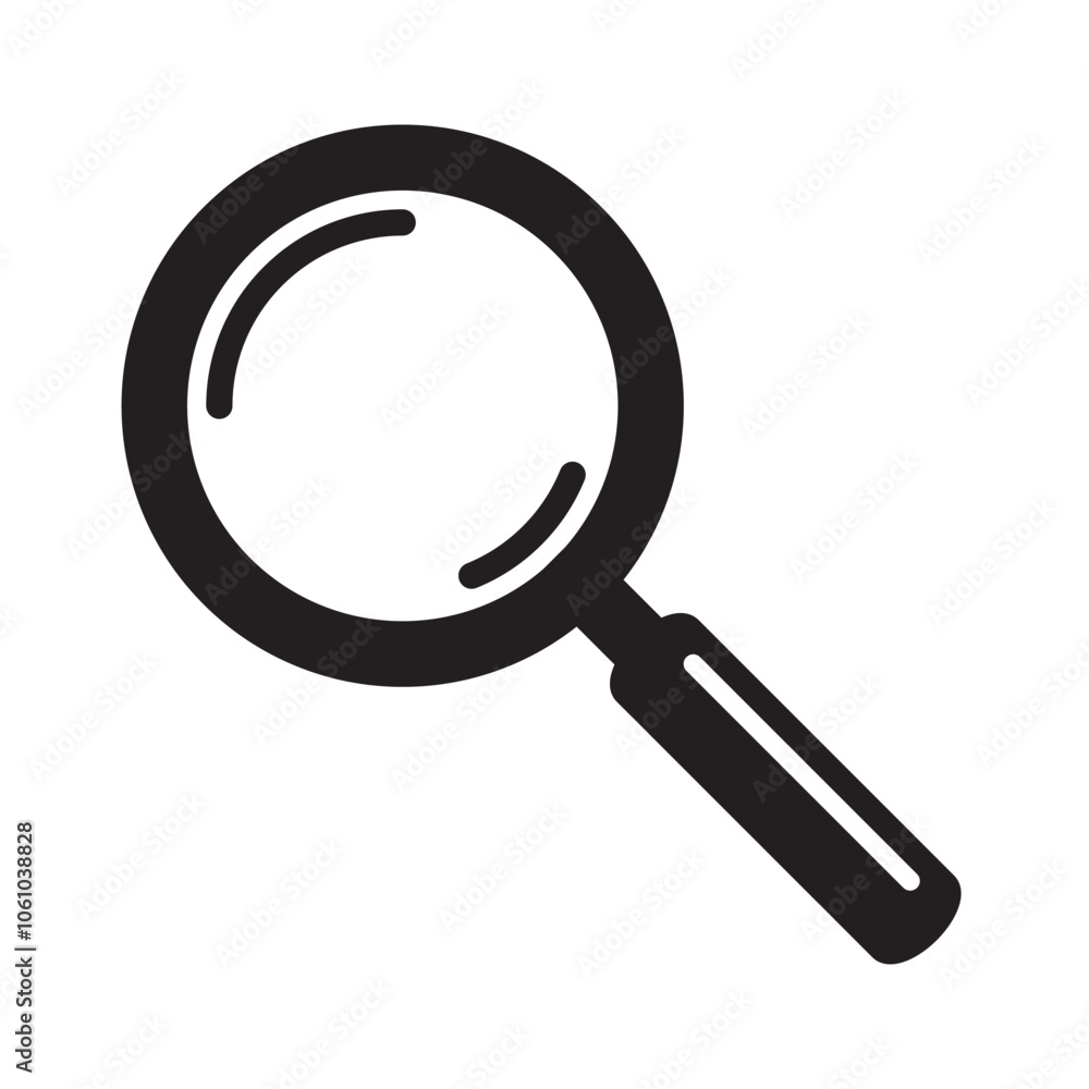Magnifying glass icon, magnifier or loupe icon. Search icon. Magnifying glass icon, magnifier or loupe icon. Search icon.
