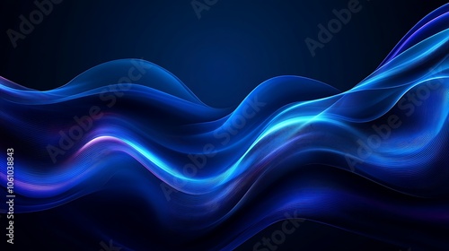 Abstract wave line vector illustration with luminous background colors image