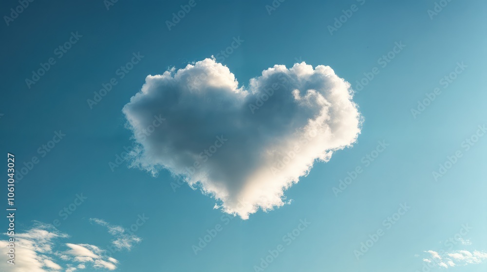 Cloud in the shape of a heart in the blue sky. Cloud heart in the sky. Cloud in the shape of a heart in the blue sky. Cloud heart in the sky.