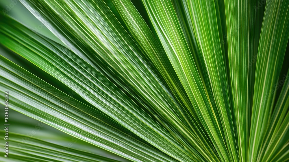 Tropical palm leaf textured macro. Green palm leaf, close-up. Tropical palm leaf textured macro. Green palm leaf, close-up.