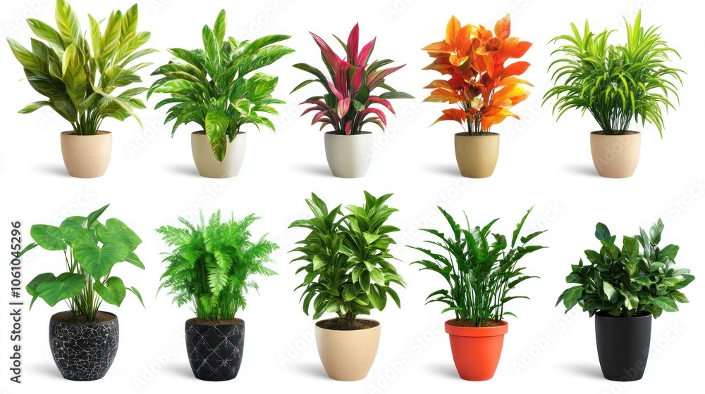 Collection of Indoor Plants in Pots Collection of Indoor Plants in Pots