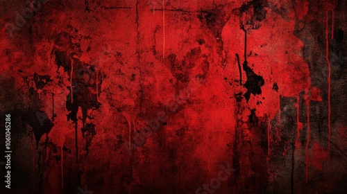Crimson Horror: A Distressed Blood-Red Texture Background