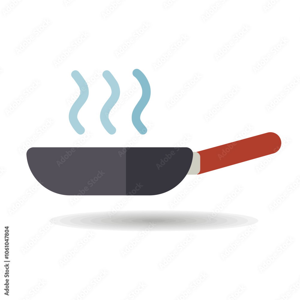 Frying pan vector flat icon. Kitchen appliance Frying pan vector flat icon. Kitchen appliance