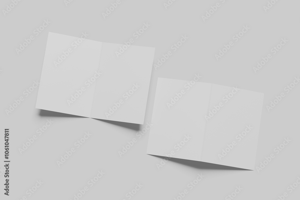 Blank a4 bifold Brochure white Blank a4 bifold Brochure white