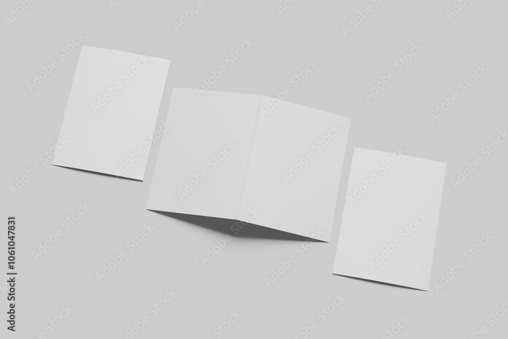 Blank a4 bifold Brochure white Blank a4 bifold Brochure white