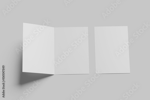 Blank a4 bifold Brochure white