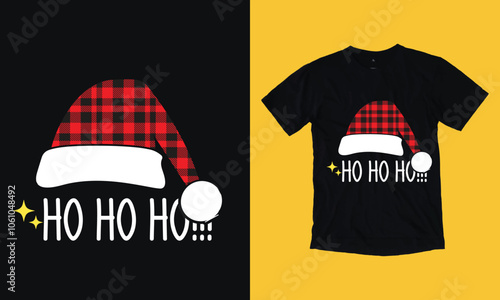 ho ho ho christmas t shirt design free template , santa clause, wine mas