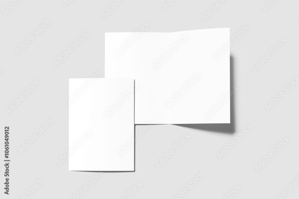 Blank a5 bifold brochure white Blank a5 bifold brochure white