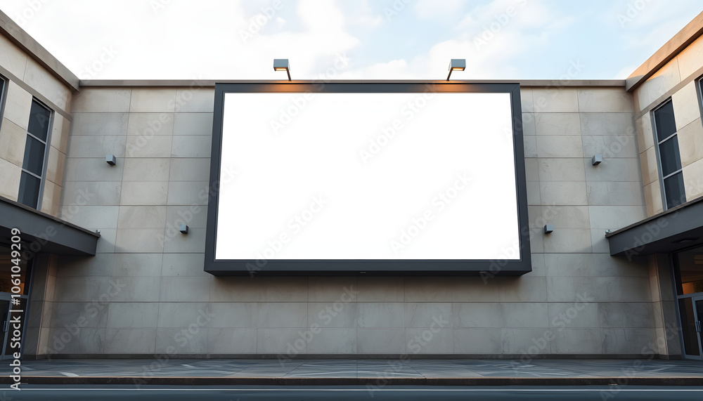 Blank billboard or advertising poster on the building wall mock up, for advertisement concept background isolated with white highlights, png Blank billboard or advertising poster on the building wall mock up, for advertisement concept background isolated with white highlights, png
