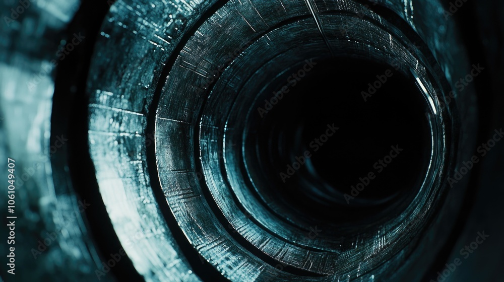 Large blue hole with a dark blue background. The hole is very deep and narrow. The blue color of the hole and the background creates a sense of mystery and depth Large blue hole with a dark blue background. The hole is very deep and narrow. The blue color of the hole and the background creates a sense of mystery and depth
