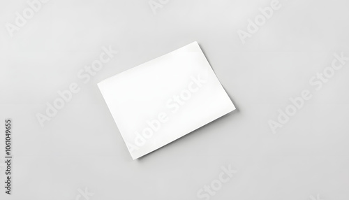 folded a4 paper on gray isolated with white highlights, png