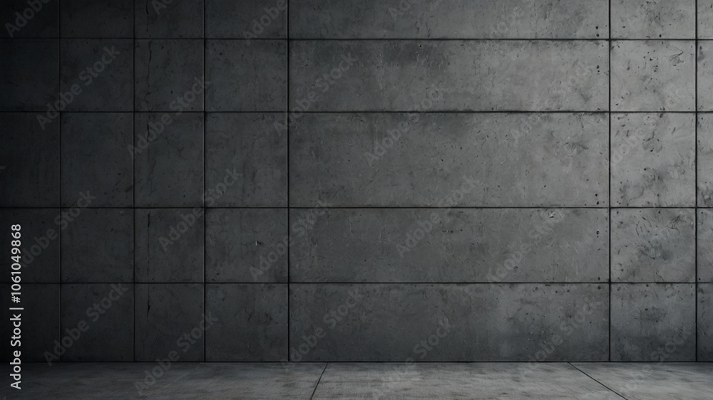 Fototapeta premium Grey, textured, concrete wall background with soft, ambient light creating a smooth, blurred effect, adding depth, subtle detail, and muted tones, conveying calmness, simplicity, elegance, and an indu