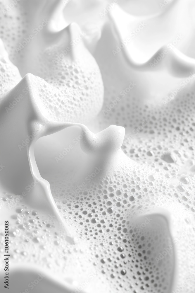 Bubbling white foam on surface of soap or shaving cream Bubbling white foam on surface of soap or shaving cream