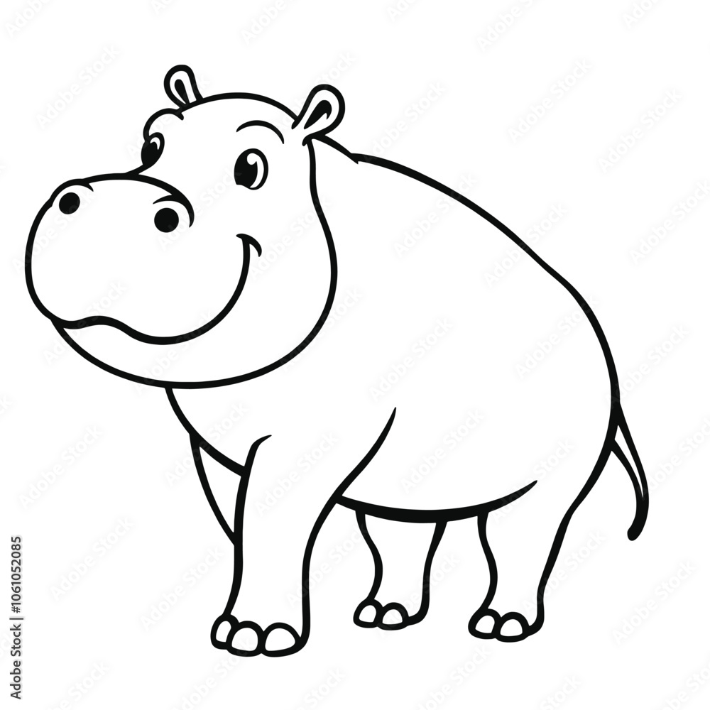 a black and white silhouette of a hippopotamus. a black and white silhouette of a hippopotamus.