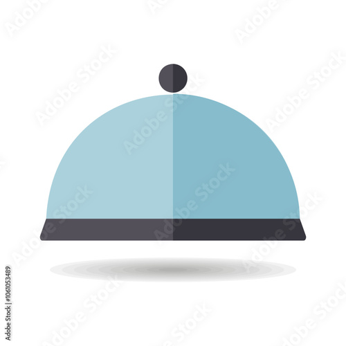 Cloche, food tray vector icon. Kitchen appliance