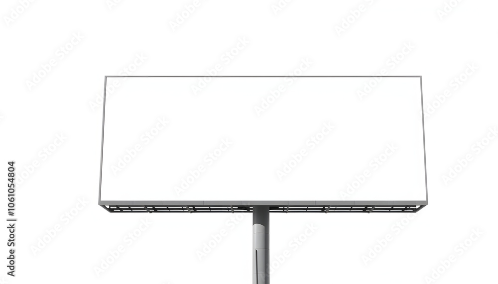 Blank billboard isolated with white highlights, png Blank billboard isolated with white highlights, png