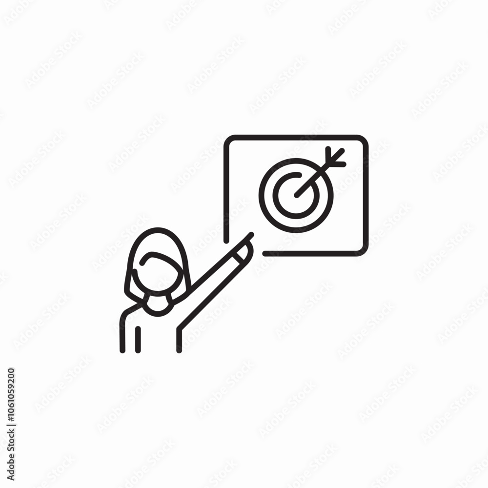 targeting presentation icon sign vector targeting presentation icon sign vector