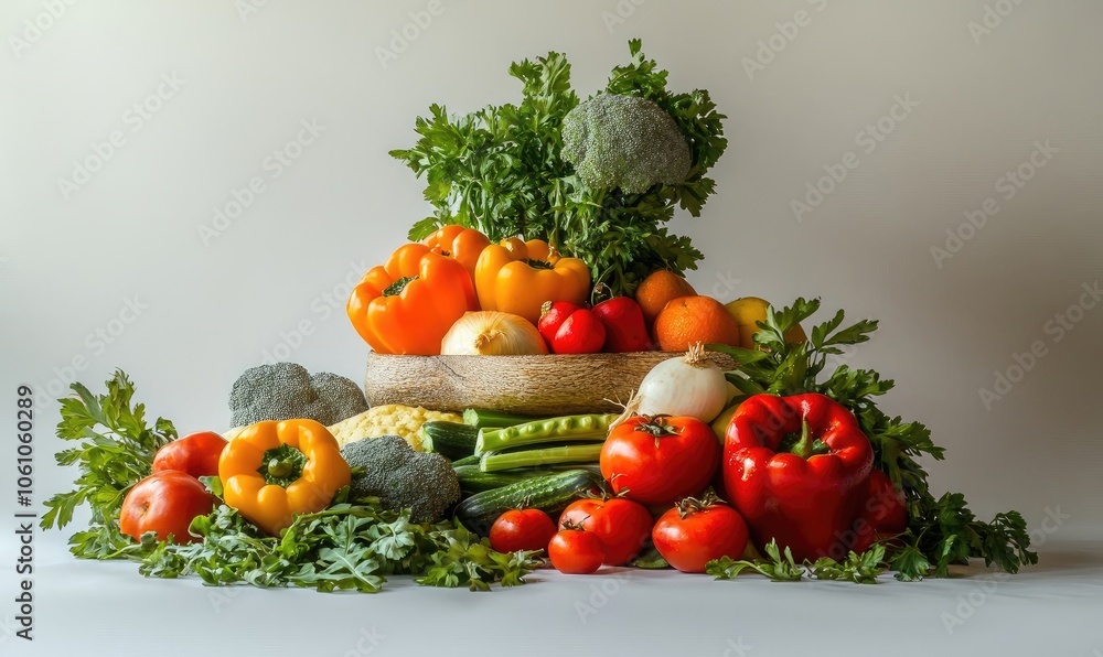 Freshly Harvested Vegetables in Wooden Crates for Healthy Eating Generative AI Freshly Harvested Vegetables in Wooden Crates for Healthy Eating Generative AI