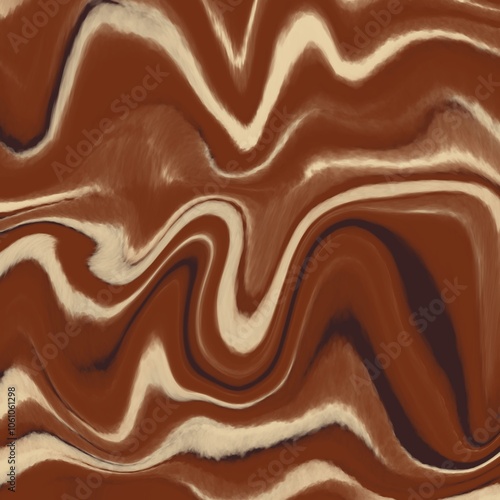 Red brown cream liquid wave pattern high resolution background