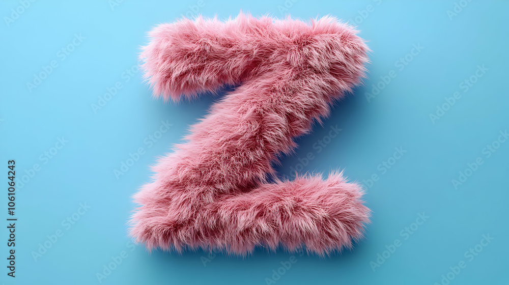 A fluffy pink letter A fluffy pink letter