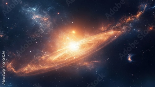 Majestic Spiral Galaxy in the Cosmos photo