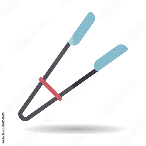 Kitchen tongs vector icon. Kitchen appliance
