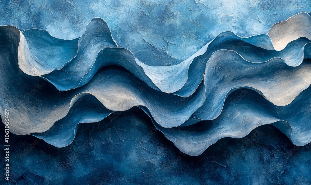 Abstract waves in shades of blue, evoking a sense of fluidity and calmness. Abstract waves in shades of blue, evoking a sense of fluidity and calmness.
