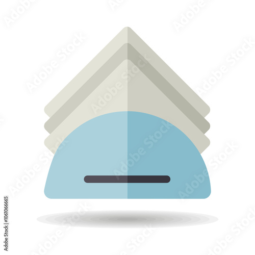 Napkins and napkin holder vector icon