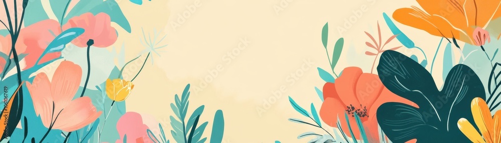 Vibrant Floral Meadow: A Captivating Nature Backdrop Vibrant Floral Meadow: A Captivating Nature Backdrop