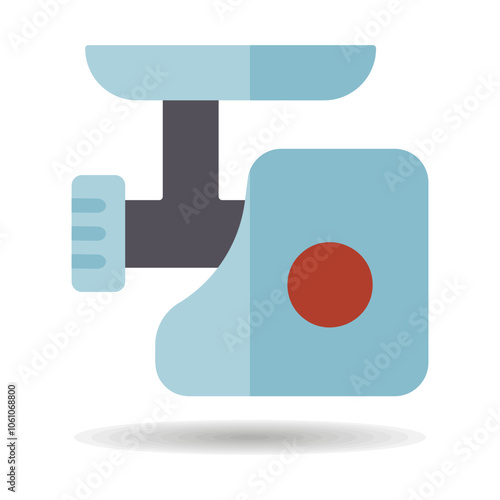 Electric meat grinder vector icon