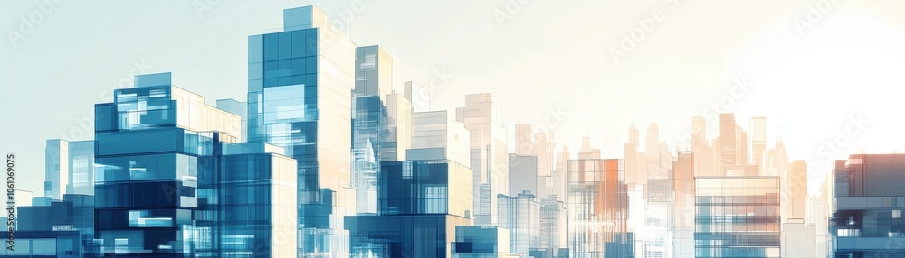 Majestic Skyline: A Captivating Cityscape of Soaring Towers and Shimmering Reflections Majestic Skyline: A Captivating Cityscape of Soaring Towers and Shimmering Reflections