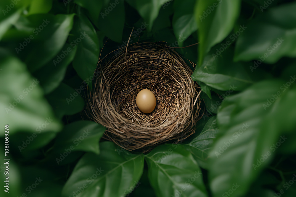 Bird’s Nest Nestled Among Lush Green Foliage | Nature, Wildlife Habitat, Eggs in Nest, Peaceful Forest Scene, Springtime in Nature Bird’s Nest Nestled Among Lush Green Foliage | Nature, Wildlife Habitat, Eggs in Nest, Peaceful Forest Scene, Springtime in Nature