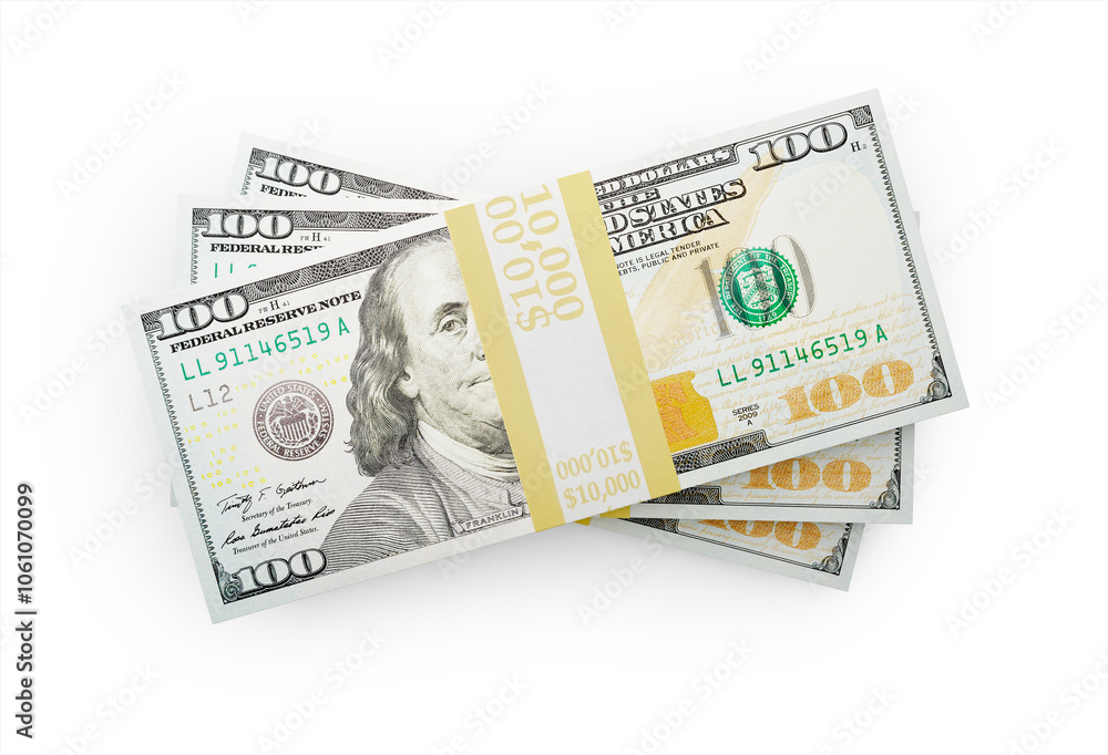 Thirty Thousand Dollars Stack of One Hundred Dollar Bills Isolated. Transparent PNG. Thirty Thousand Dollars Stack of One Hundred Dollar Bills Isolated. Transparent PNG.