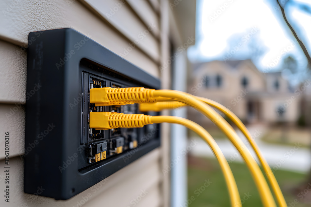 Fiber Optic Internet Connection in Home | High-Speed Broadband, Modern Technology, Reliable Wi-Fi, Smart Home Connectivity Fiber Optic Internet Connection in Home | High-Speed Broadband, Modern Technology, Reliable Wi-Fi, Smart Home Connectivity