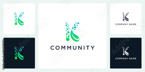 Vector letter  K hydrotech logo and icon editable
