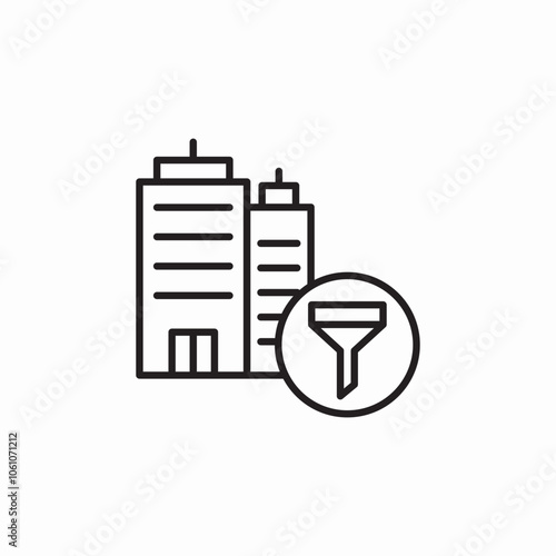 aparment search filter icon sign vector photo