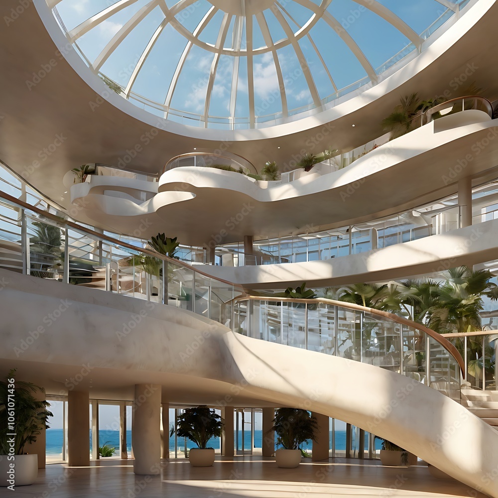 Obraz premium Seashell-Inspired Urban Buildings