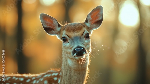 Close-Up of a Deer in a Modern Wildlife Setting