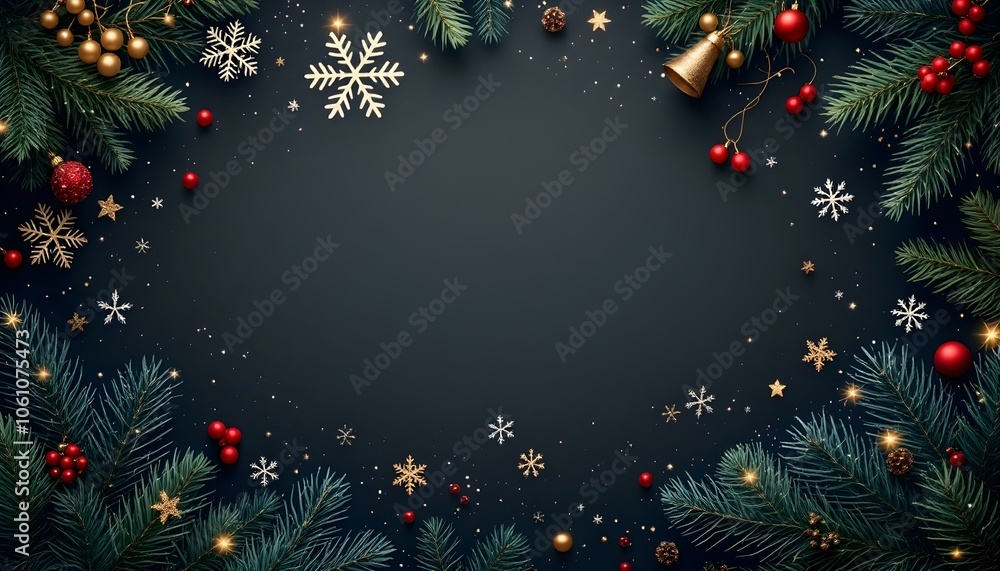 Merry Christmas background with xmas ball and tree Merry Christmas background with xmas ball and tree