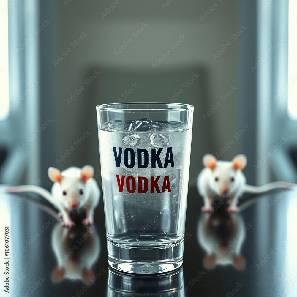 Wódka i białe myszki