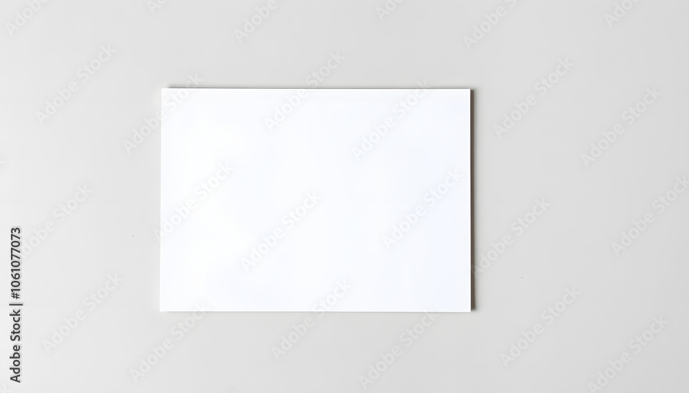 Close up of empty white rectangle poster or card mockups lying diagonally with soft shadow on neutral light grey textured background. Flat lay, top view. Open composition isolated with white highlig Close up of empty white rectangle poster or card mockups lying diagonally with soft shadow on neutral light grey textured background. Flat lay, top view. Open composition isolated with white highlig