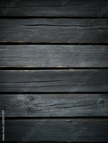 Wallpaper Mural Black wooden planks creating a rustic backdrop for various designs Torontodigital.ca
