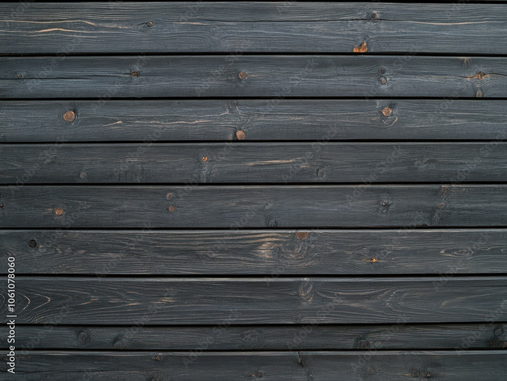Dark wooden planks arranged evenly on a wall surface indoors Dark wooden planks arranged evenly on a wall surface indoors