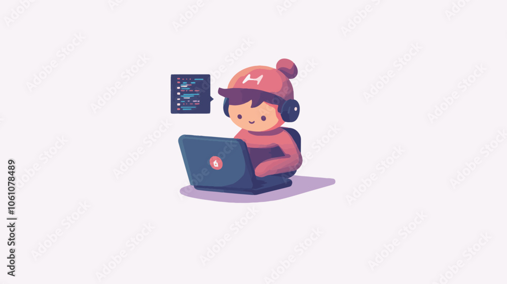 Obraz premium child with laptop