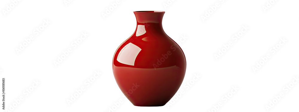 Isolated vase red glass design ceramic empty modern flower decor. White red isolated vase pottery object jar home sculpture decoration art vessel background metal beautiful color antique bottle pot Isolated vase red glass design ceramic empty modern flower decor. White red isolated vase pottery object jar home sculpture decoration art vessel background metal beautiful color antique bottle pot