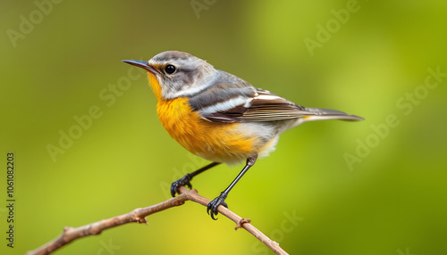 Golden-winged warbler - Vermivora chrysoptera isolated with white highlights, png photo