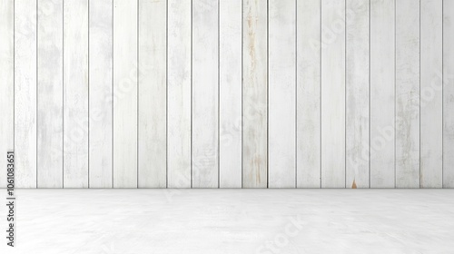 White wooden wall with rustic texture provides a clean background suitable for various applications. Soft light creates serene atmosphere perfect for minimalistic design layouts.