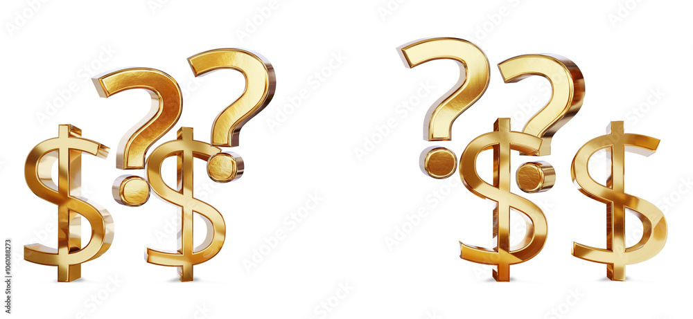 question marks symbol icon and USD as US-Dollar question marks symbol icon and USD as US-Dollar